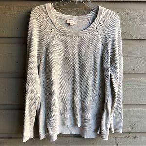 Loft Gray Knit Sweater